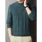 Cozy & Stylish Men's Thick Knit Sweater - Solid Color, Round Neck, Long Sleeve Pullover for Fall/Winter | Soft Polyester Blend