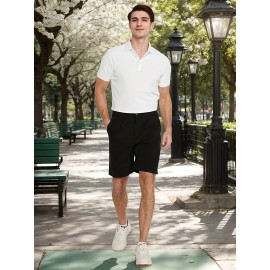 Men's Lightweight Golf Shorts - Quick Drying, UPF 50+ Sun Protection, Comfortable Elastic, 5 Pockets, Regular Style, Suitable for Hiking, Work, Casual Wear - Very Suitable for Spring and Summer
